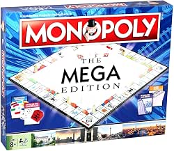 Winning Moves Mega Monopoly Board Game, 12 Extra Spaces Including