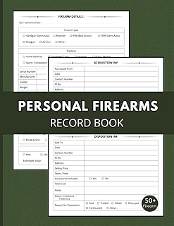 Personal Firearms Record Book: A Detailed Firearm Log Book for Collectors, Inventory Management, and Long-Term Record Keeping