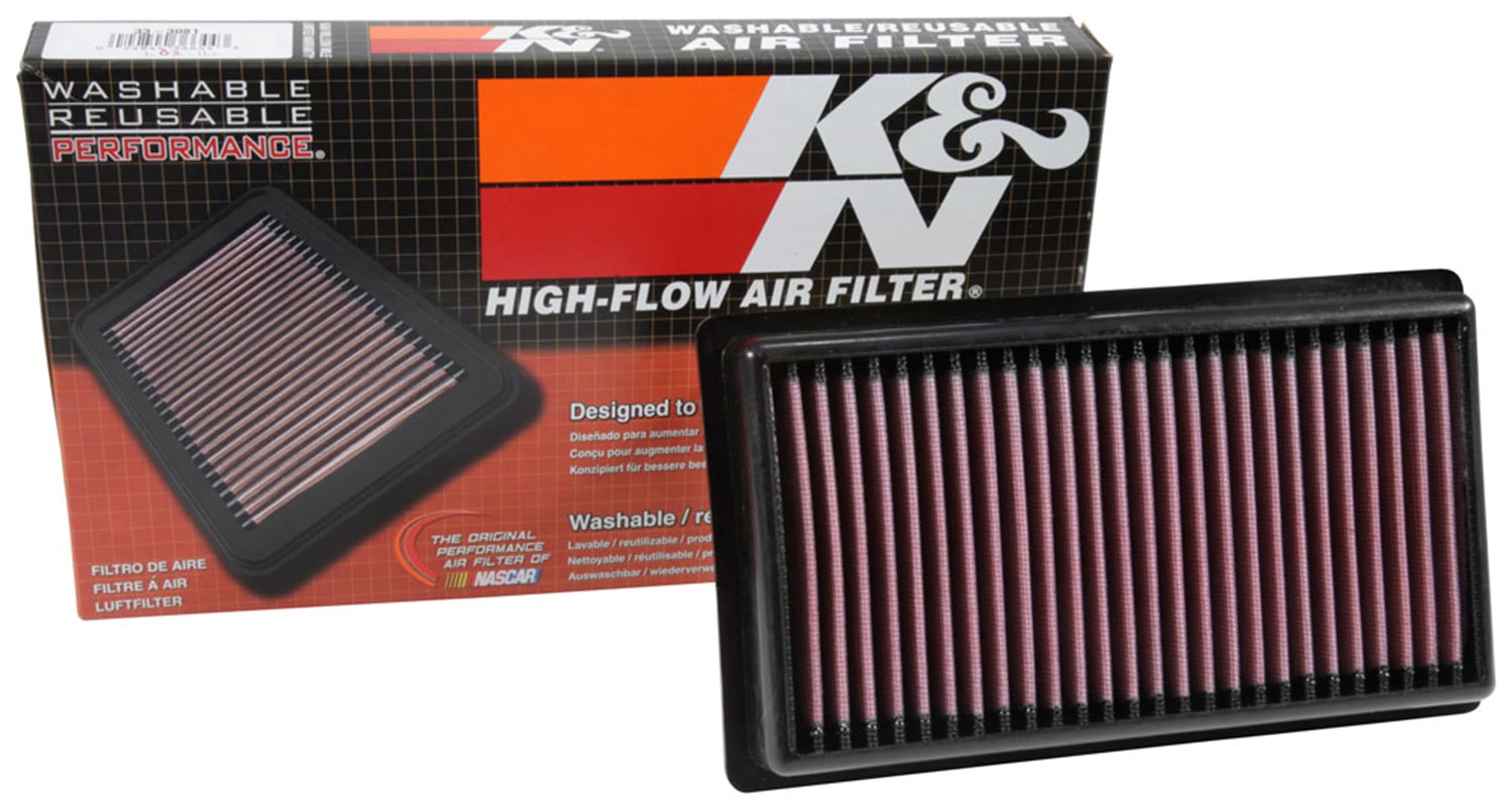 K&N 33-3081 - Filtro dell'Aria, Colore: Rosso, Lavabile e Riutilizzabile