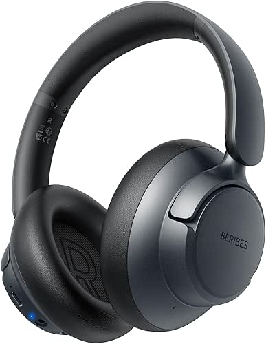 BERIBES Upgraded Hybrid Active Noise Cancelling Headphones with Transparent Modes,70H