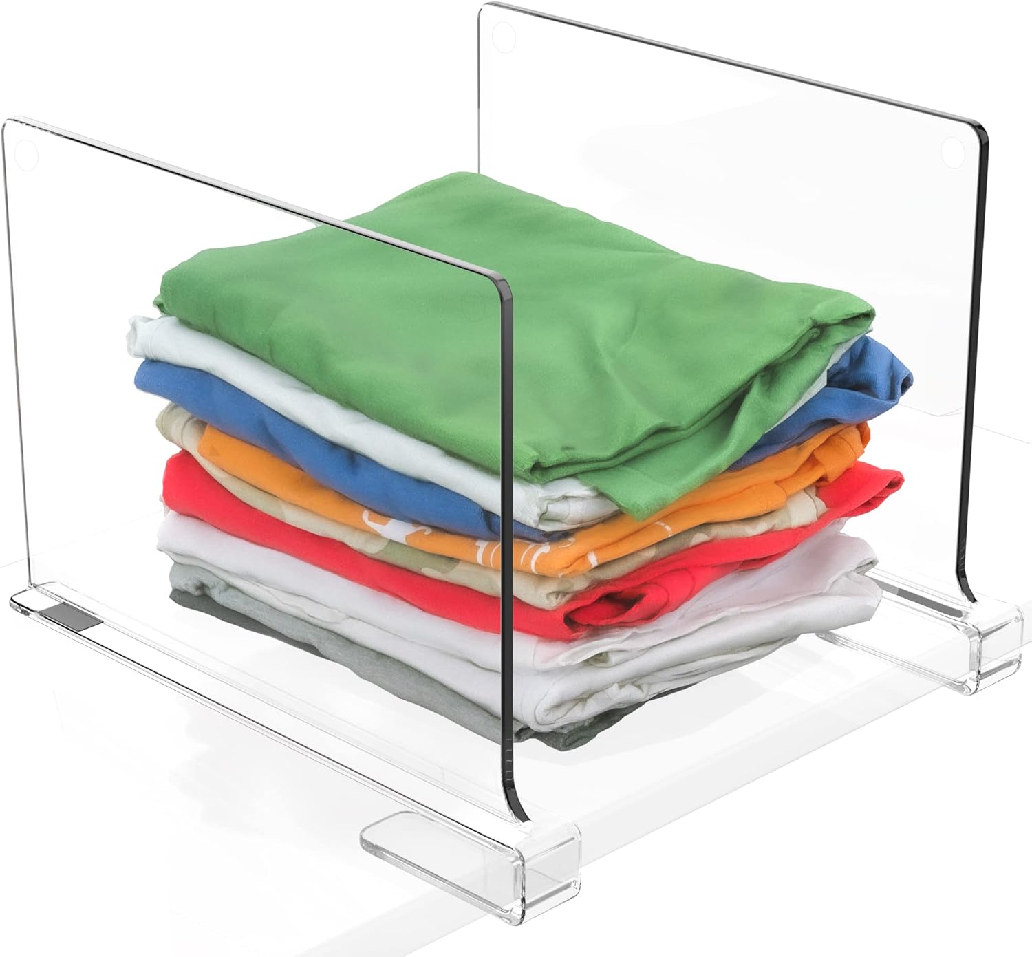 Mavachou 2PCS Acrylic Shelf Dividers for Closets, Clear