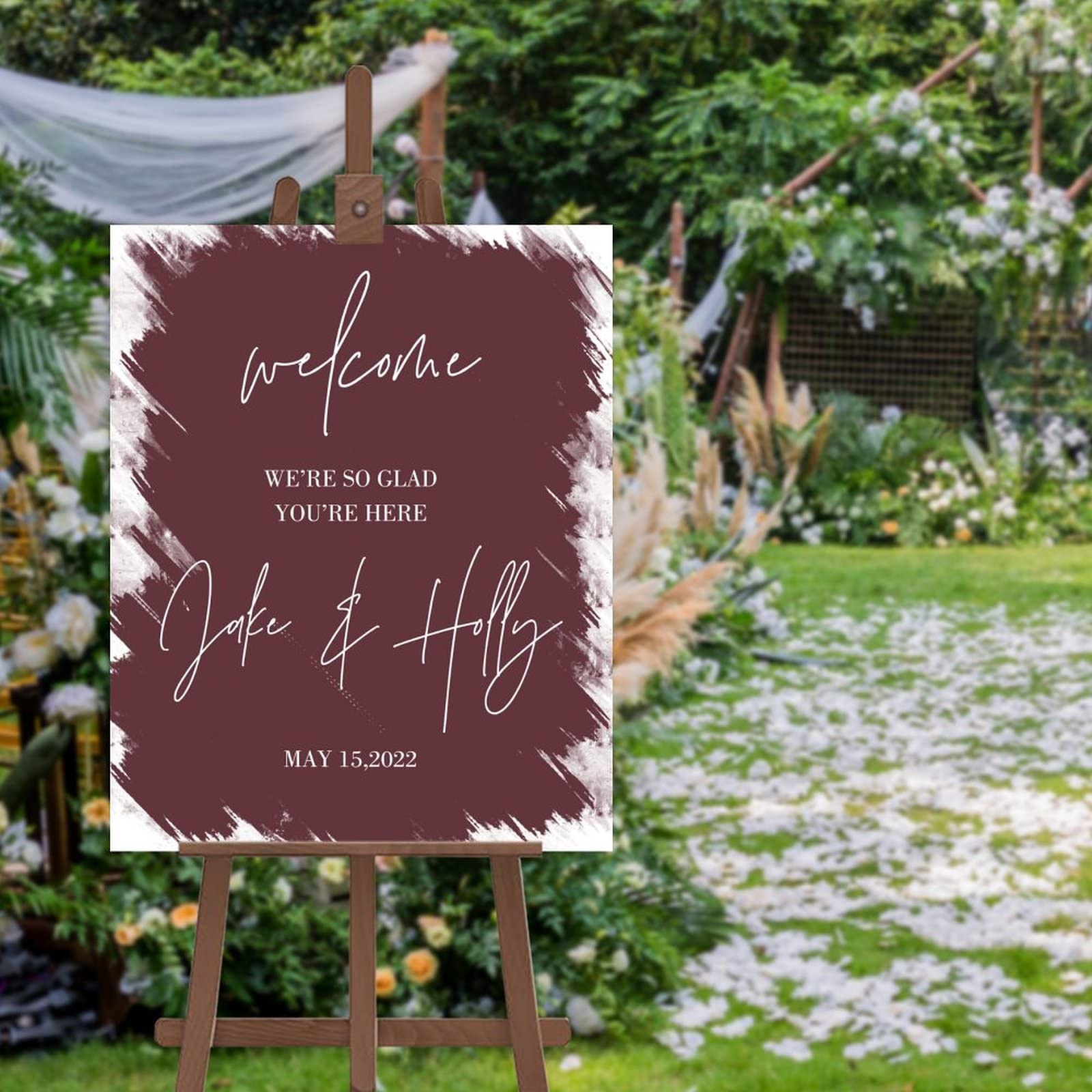 Panneau de bienvenue personnalisé mariage et fiançailles émotion