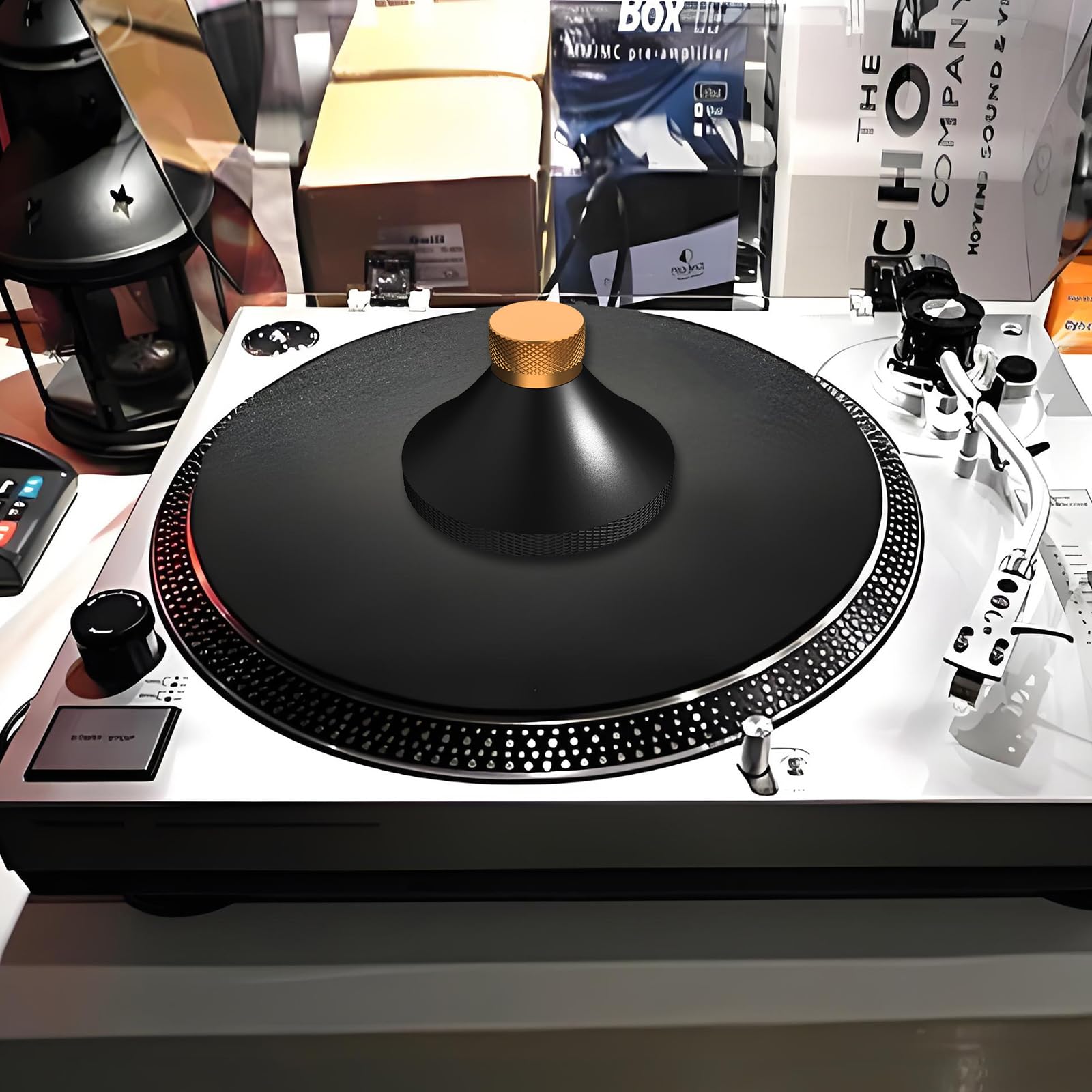 Estabilizador de registro de peso de disco, abrazaderas giratorias de peso para tocadiscos de vinilo de grado audiófilo, reductor de vibración, estabilizador de gama alta