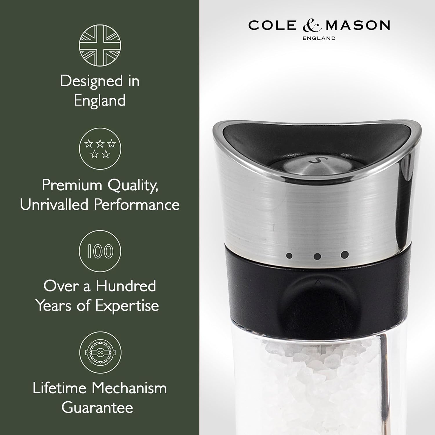 Cole & Mason Horsham 154mm Clr/Chrome SM, Plastic