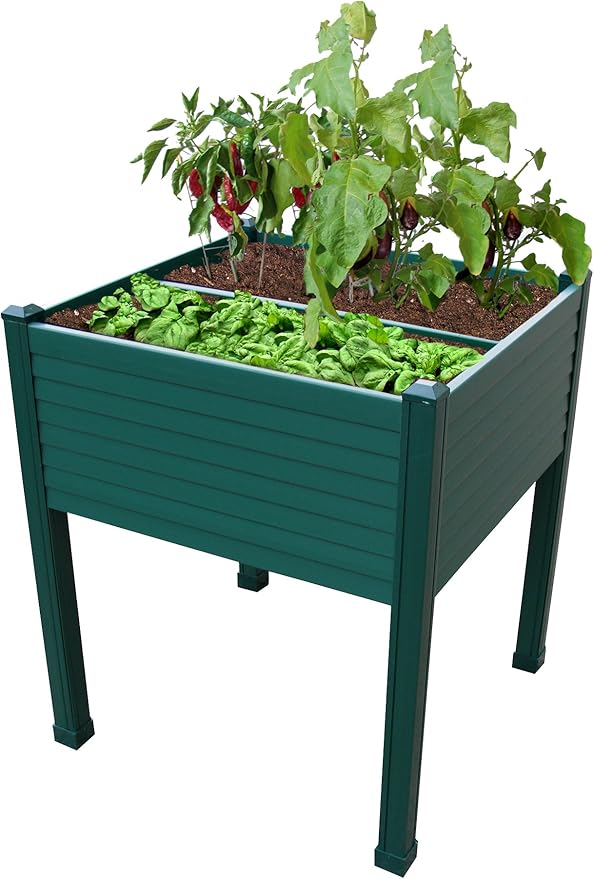 Hochbeet 60x60x75 cm. Balkon/Terrassen Farbe Grün Amazon.de Garten
