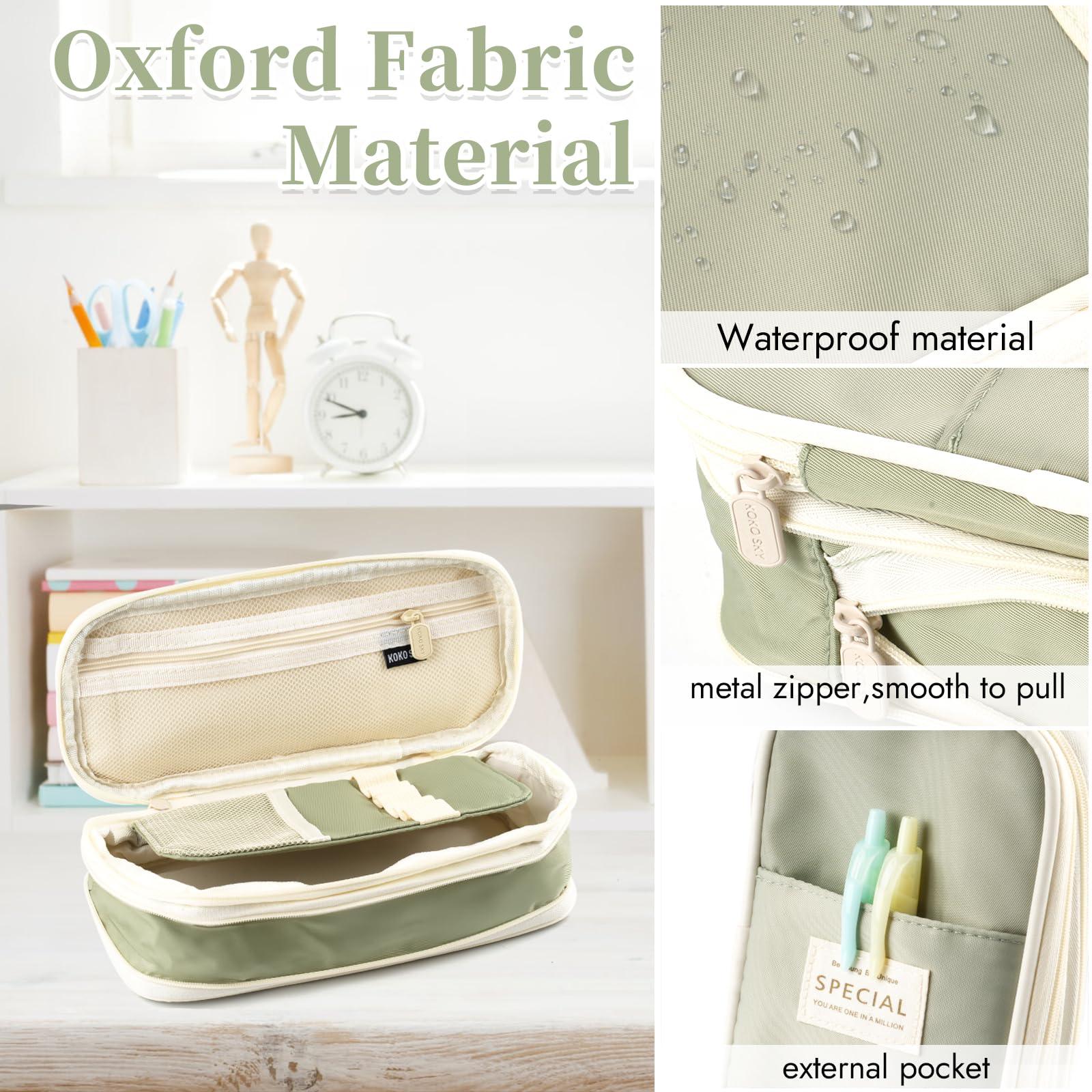 Expandable Pencil Case, Large Pencil Cases Big Capacity with Compartments - Image 4