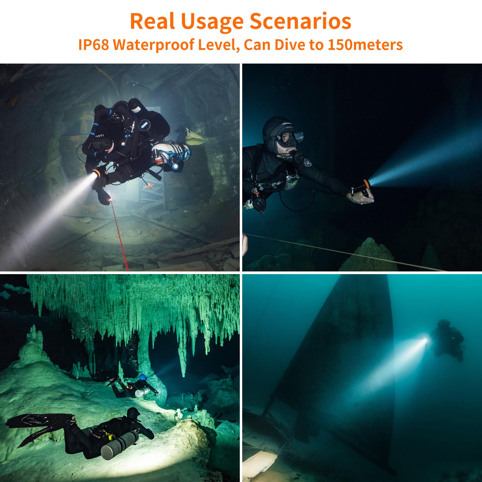 Snapklik.com : D620 V2.0 2700 Lumen Primary Canister Dive Light 3 Modes ...