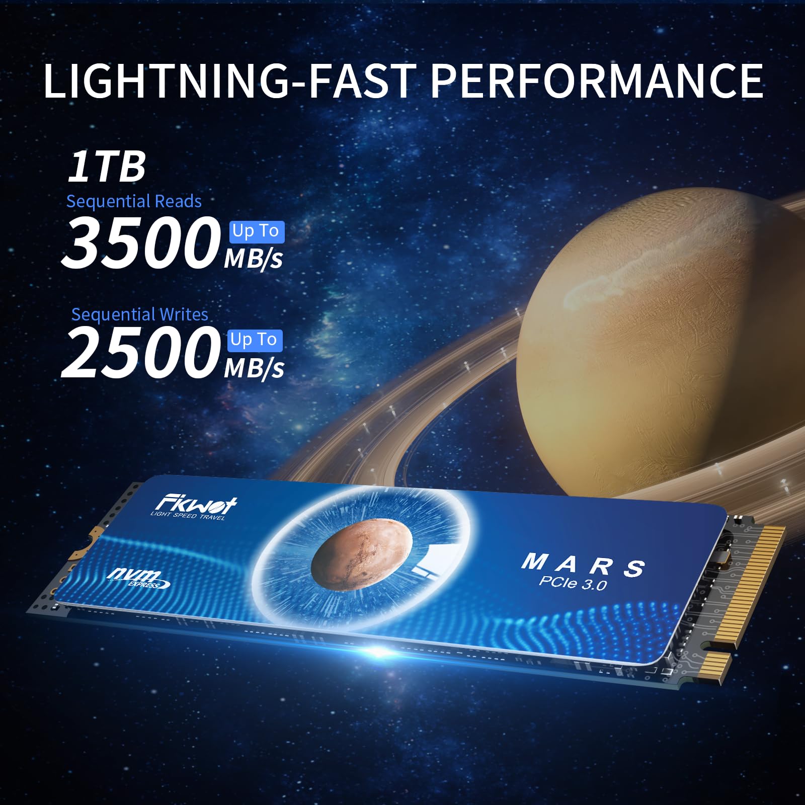 Fikwot FX550 NVMe SSD 1TB M.2 SSD PCIe 3.0×4, Read Up to 3,500 MB/s, M2 2280 Internal Soild State Drive, Compatible with Desktop, Laptop and Mini PC, QLC NAND Flash