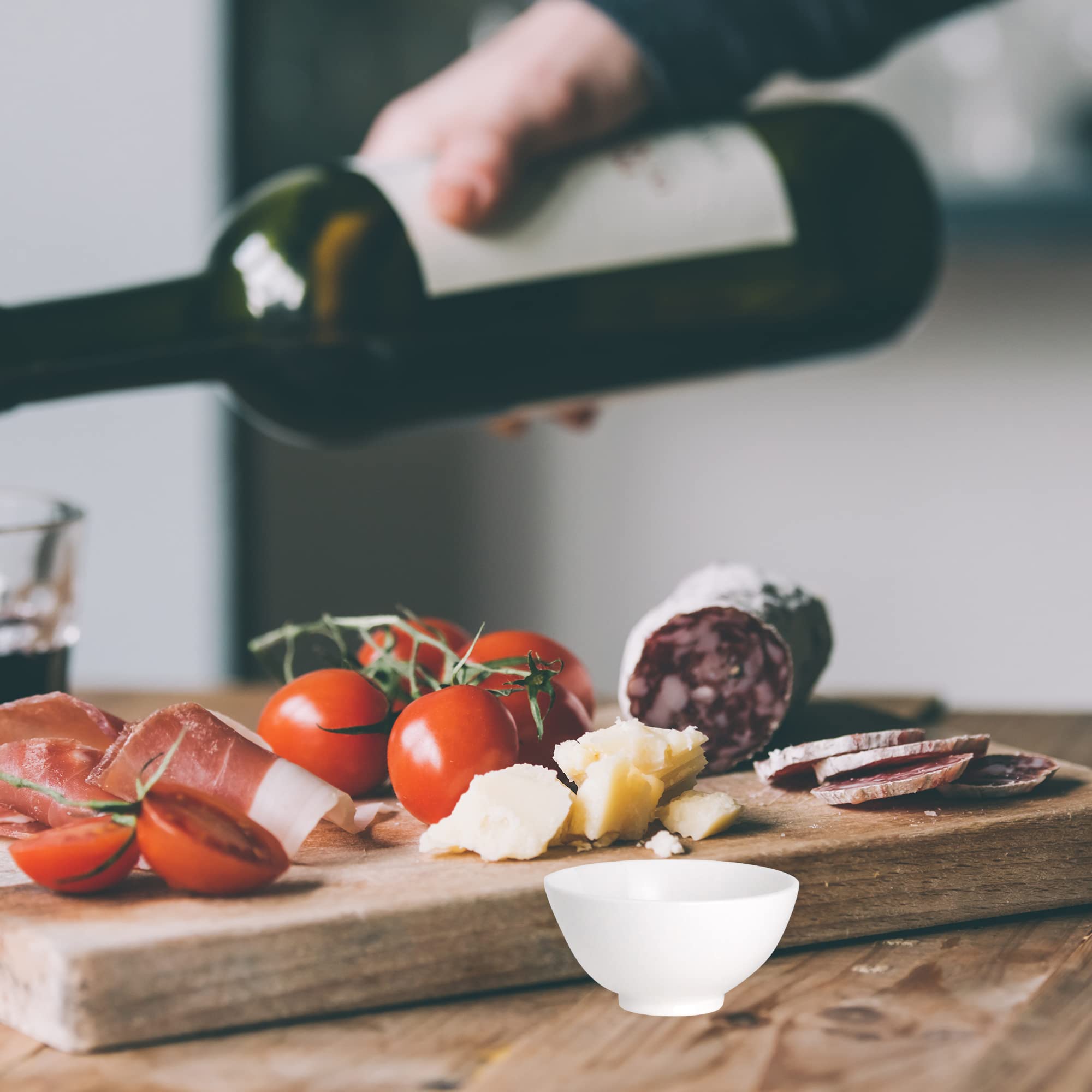 Dingion Lot De 12 Bols à Sauce En Mélamine Blanche De 425,2 G