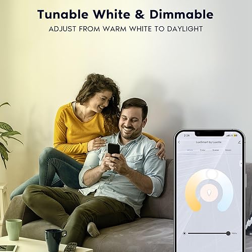 Miniatura 4 de LUXRITE Iluminación empotrable LED inteligente de 4 pulgadas, cambio de color RGBW, aplicación WiFi y control de voz, compatible con Alexa y Google