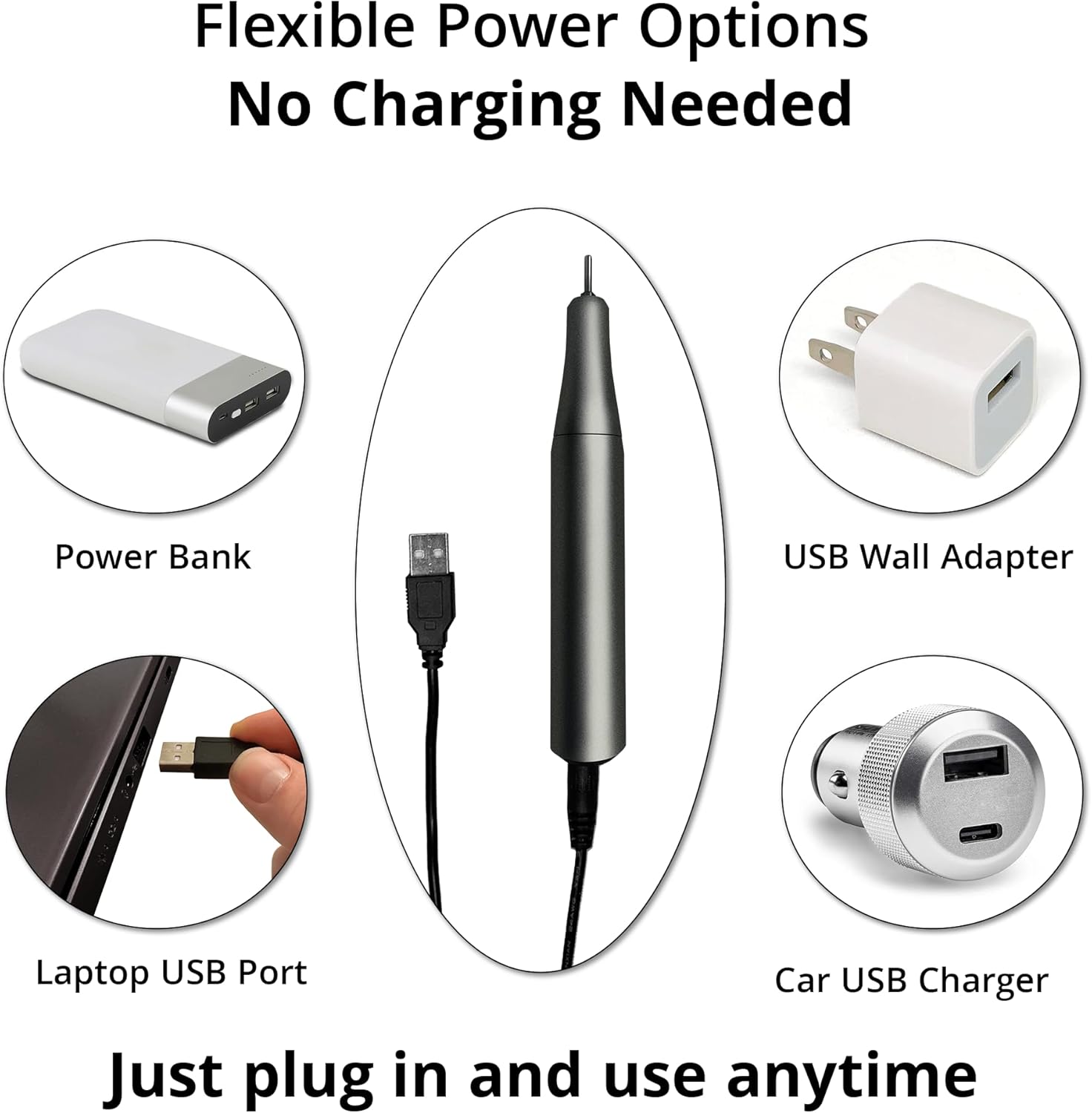 USB Cleaning and Polishing Tool – Helps Remove Surface Stains and Refine Edges for a Comfortable Fit – Portable Mini Polisher with Complete Polishing Head Set & Step-by-Step Instructions – Gift