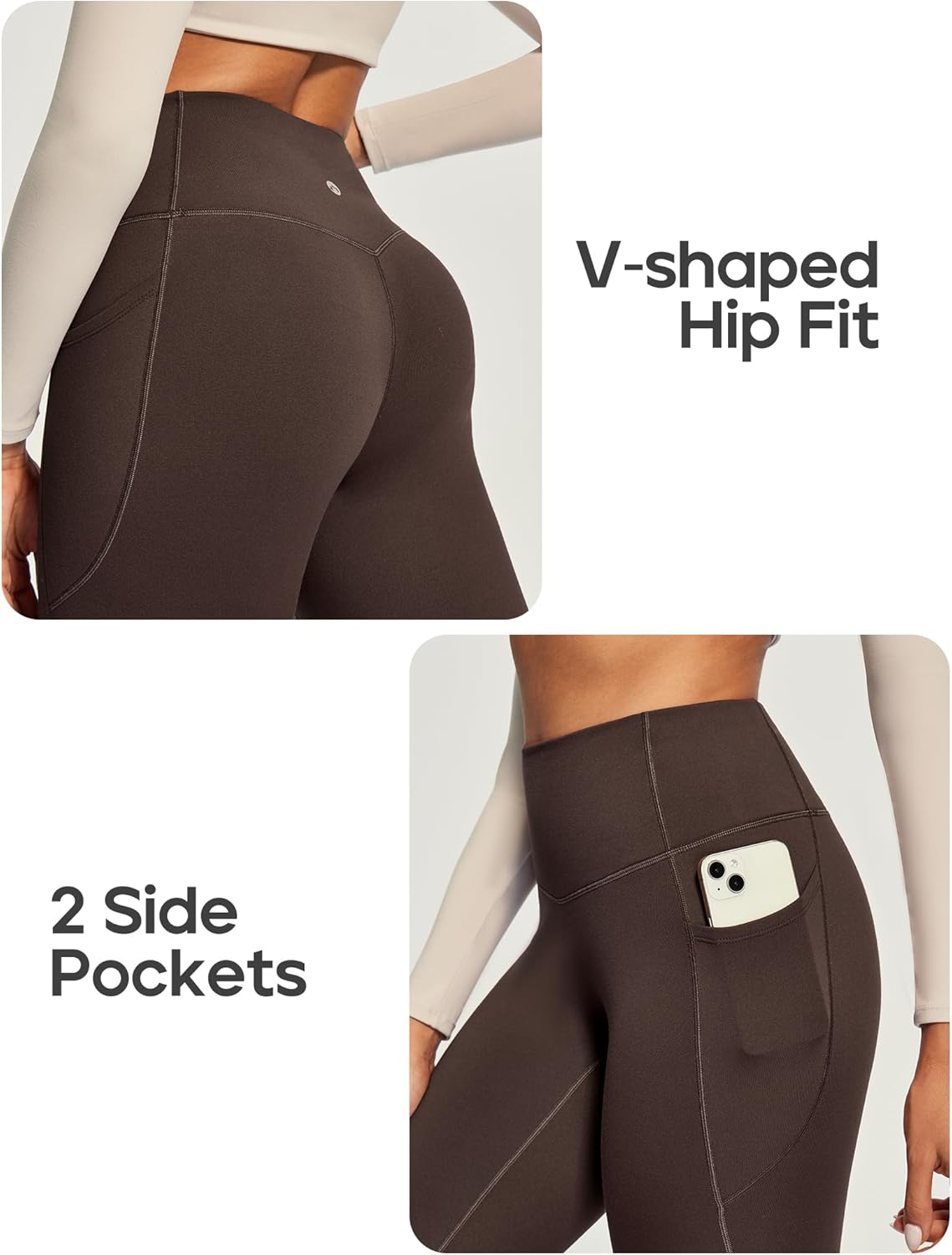 Heathyoga Fleece Lined Leggings Women with Pockets Thermal Leggings for Women Tummy Control Warm Winter Pants Yoga Pants