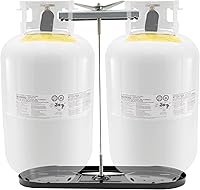 Vista 1 de RecPro Rack de montaje de tanque de propano doble para caravana, opciones de tanque de 20 libras o 30 libras, cámper y remolque de viaje