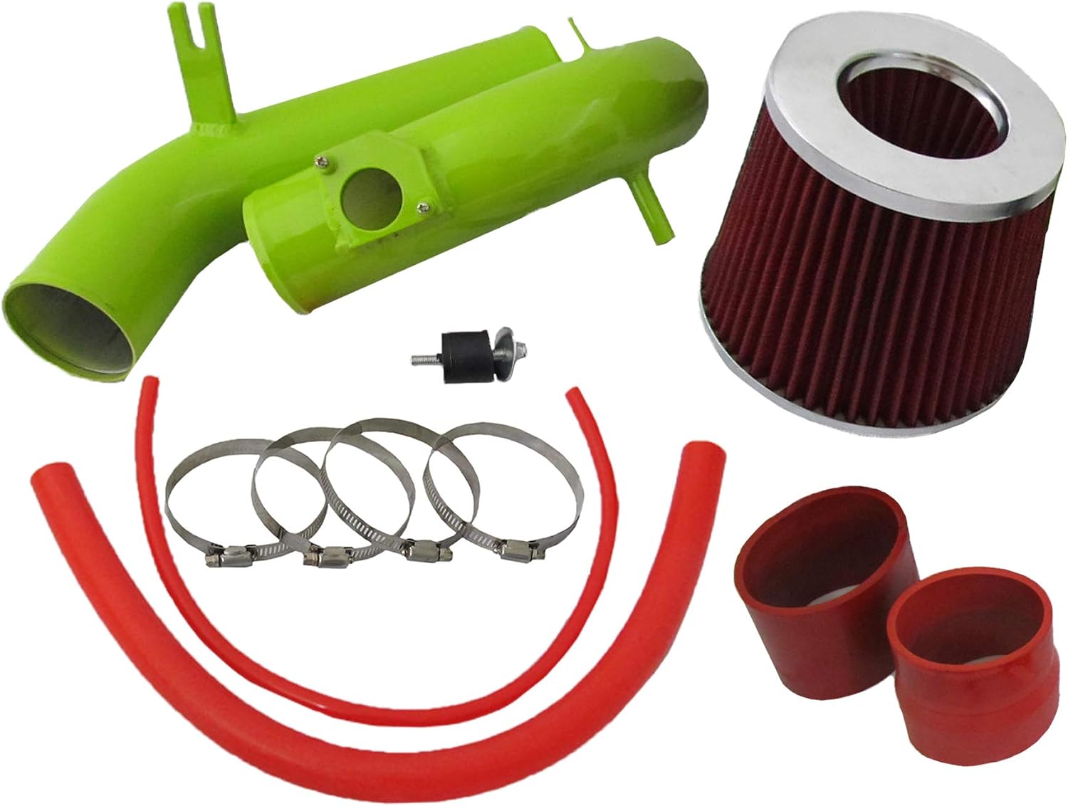 Green Pipe Cold Air Intake Kit & Red Filter Combo Compatible for 03-08 Mazda 6 L4 2.3L