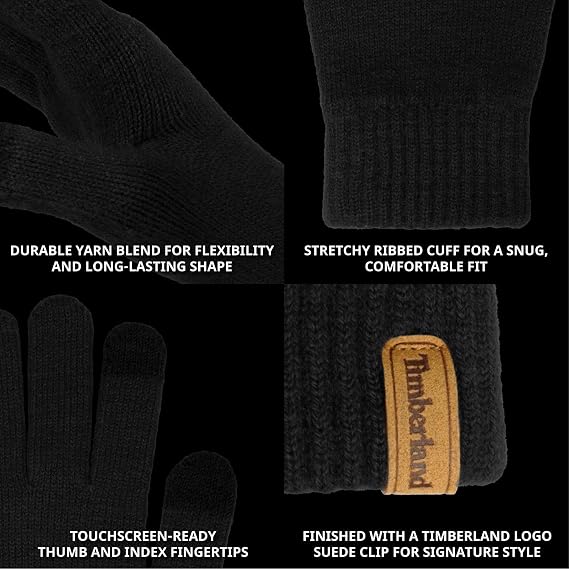 Timberland Mens Rib Knit Glove