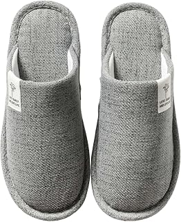 Leinen Hausschuhe Für Damen Und Herren,Filzpantoffeln Damen Mit Filzsohle Antirutsch,Rutschfest Thermopantoffeln Dicke Sohle Für Den Innenbereich Baumwollschuhe Paar Pantoffeln Winter Geschlosse