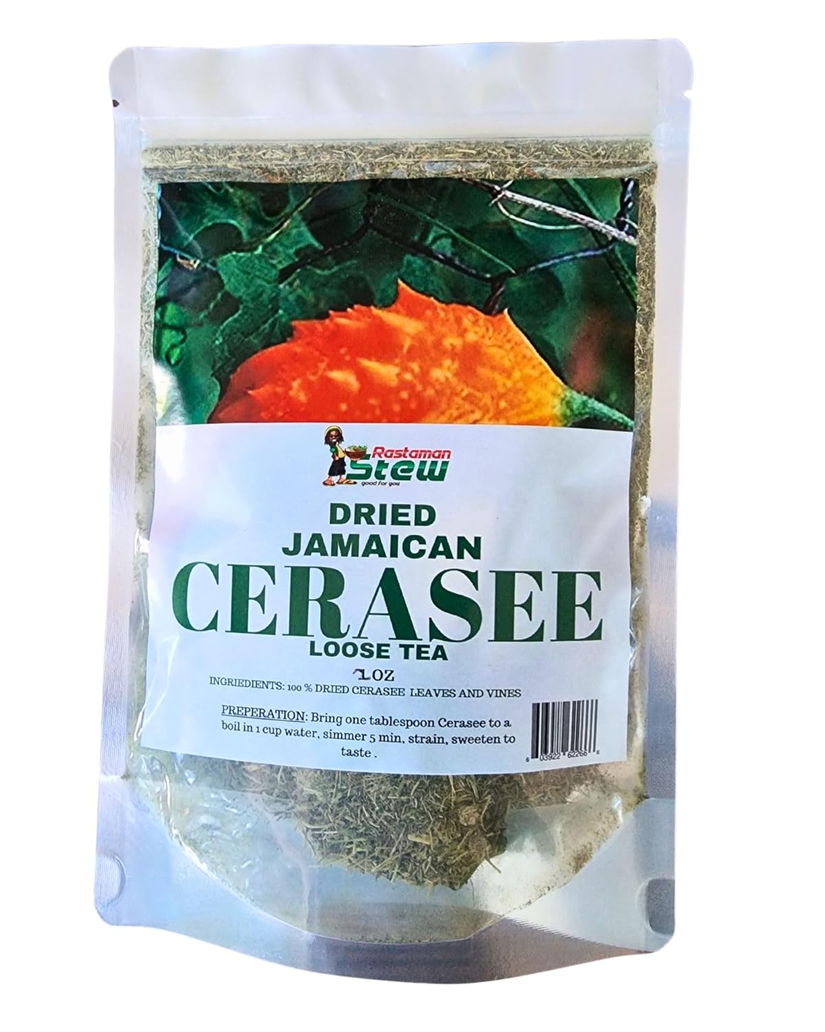 Dried Jamaican Cerasee Loose Tea, Bitter Melon 2oz