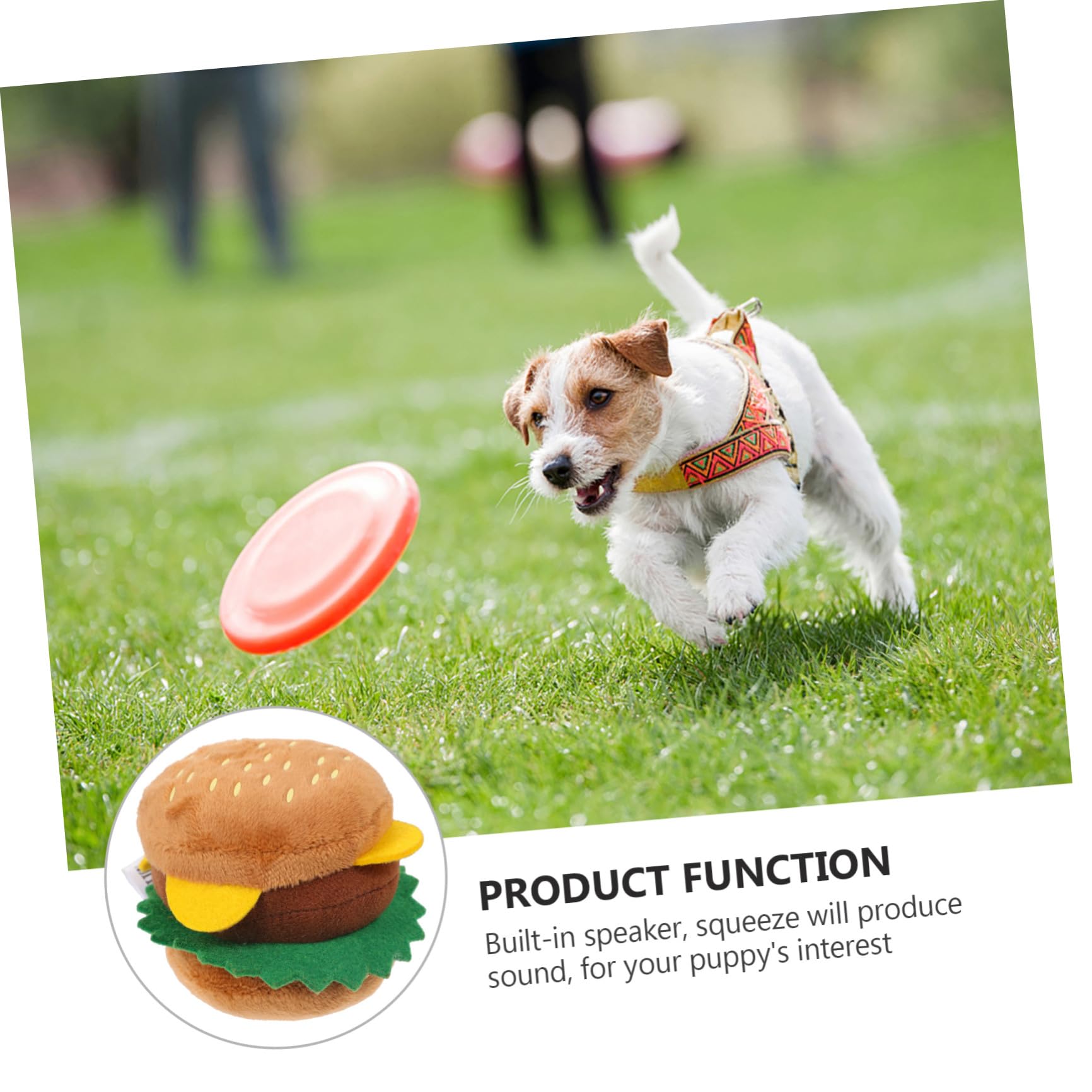 Toddmomy Jouet Sonore en Peluche pour Chien Imitation Nourriture, Résistant à Morsure, Jouet à Couinement Intégré pour Chiots Pendant Le Jeu Activités