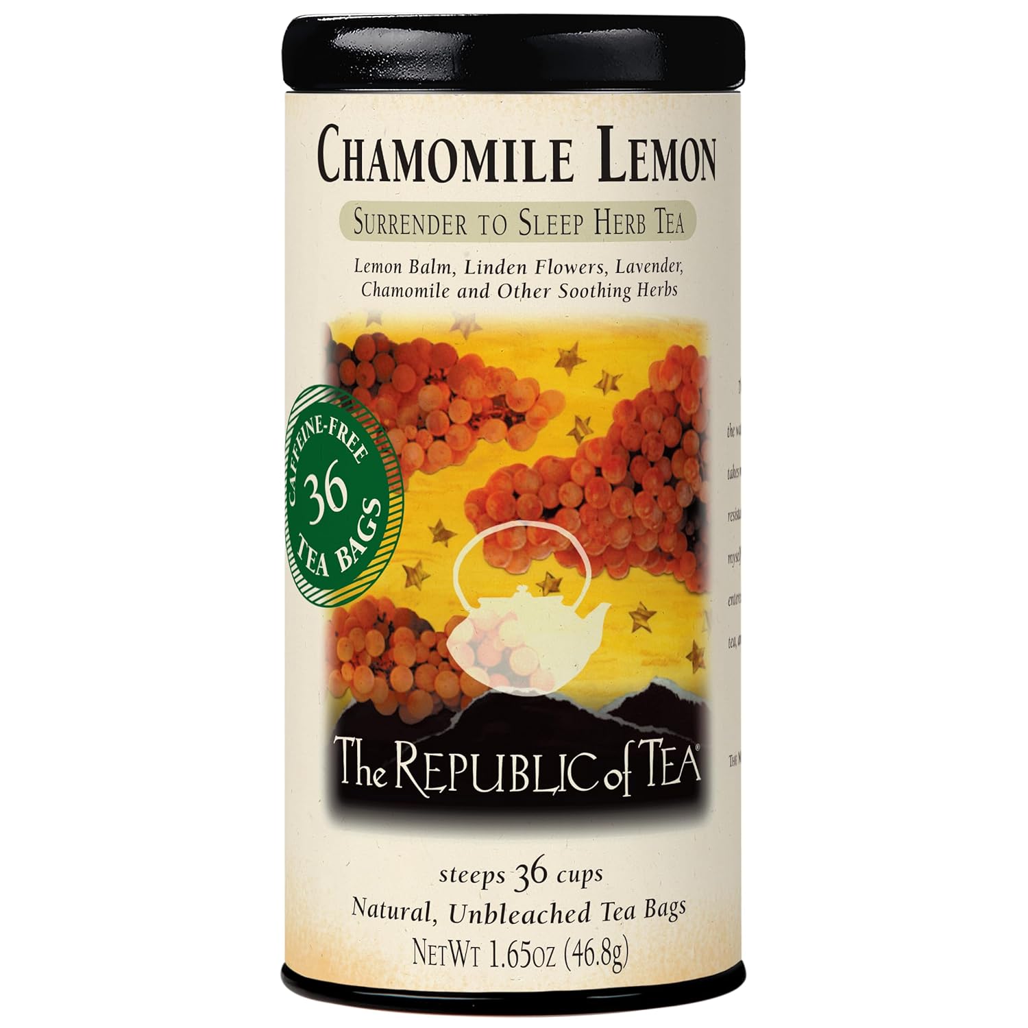 The Republic of Tea Chamomile Lemon Natural Tea, 36 Tea Bag Tin The Republic of Tea Chamomile Lemon Natural Tea, 36 Tea Bag Tin