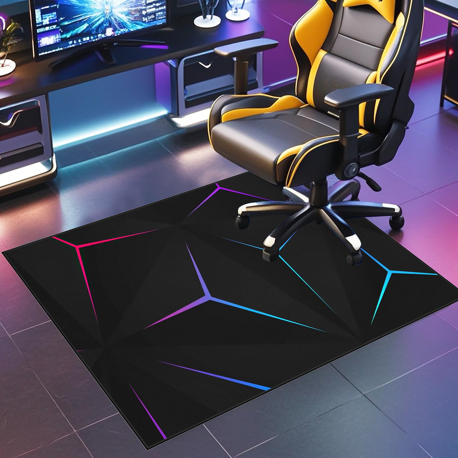 JaevKwzy Carpet Floor Protector For Office Chair Heavy Duty Office Chair Mats for Carpeted and Hardwood Floor Non-slip Gaming Chair Mat Multi-Purpose Computer Desk Chair Mat Large 160 x 200 cm โ image 1