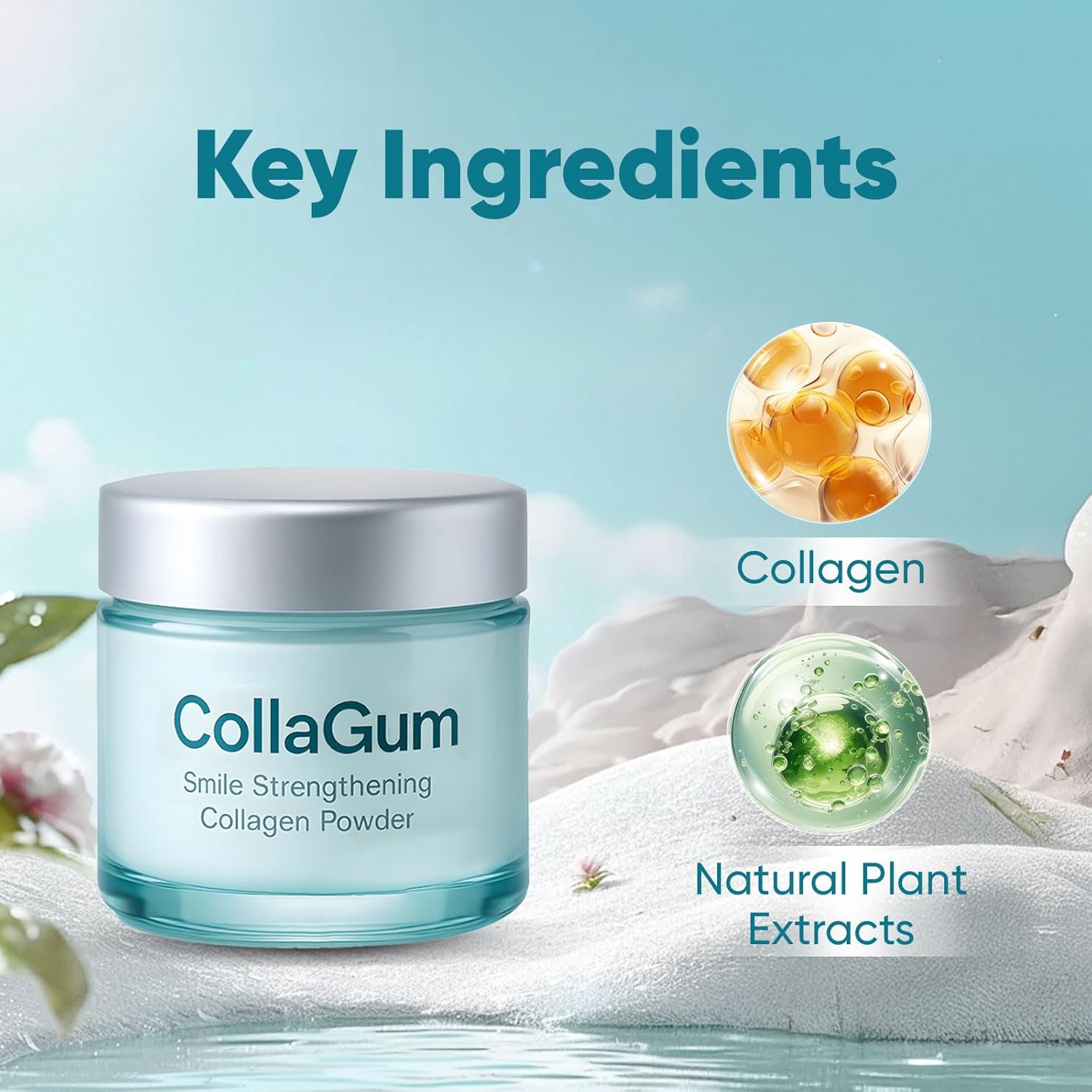 Collagum Smile Strengthening Collagen Powder, Collagen Tooth - Hydroxyapatite Toothpaste Care Powder Protect Gum - Image 6