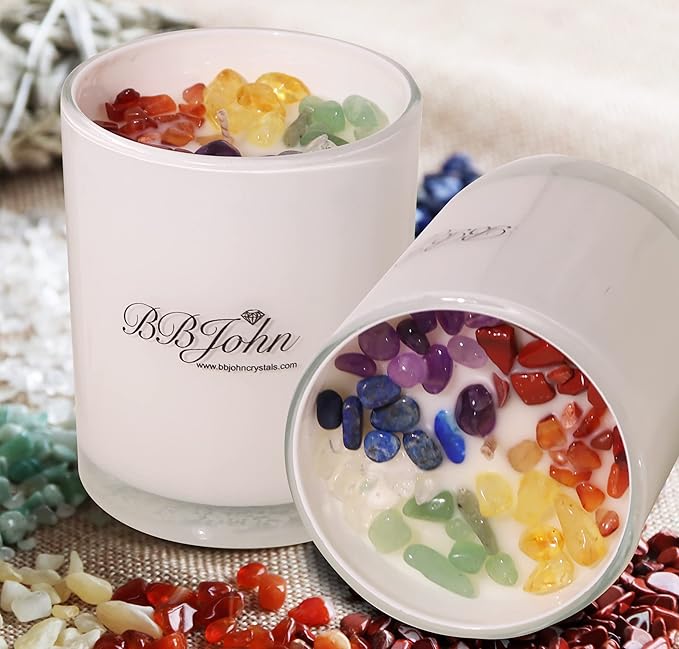 Vela de cristal chakras