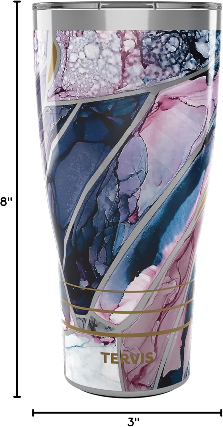 Tervis Traveler Inkreel Butterfly Wing Triple Walled Insulated Tumbler Travel Cup Keeps Drinks Cold & Hot, 30oz, Stainless Steel - Image 9