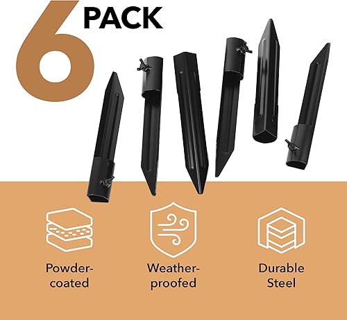 Miniatura 5 de Impresa - Estacas de luz para exteriores para soporte de antorcha Tiki - Estacas para luces al aire libre - Estacas de repuesto de estacas de metal