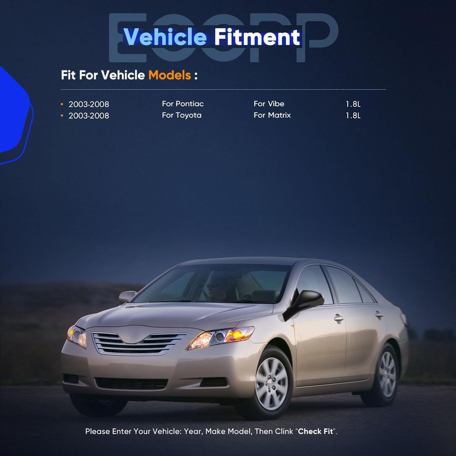 ECCPP Exterior Mirrors Replace with 2004 2005 2006 2007 2008 For Pontiac Grand Prix Passenger Side GM1321279