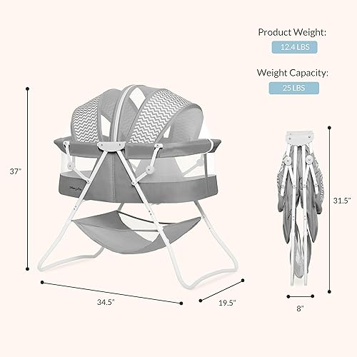 Miniatura 3 de Dream On Me Karley - Cuna para bebé, gris Gris-oscuro,Negro -,Negro y blanco,Azul & gris,blanco francés,Gris/rosado,Rosado,Agua,Gris,Blanco