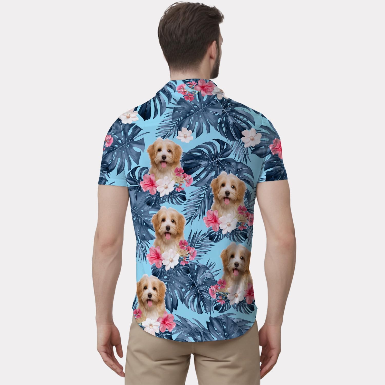 Havanese Hawaiian Shirts for Men,Button Down Beach Casual Shirtss - Image 5