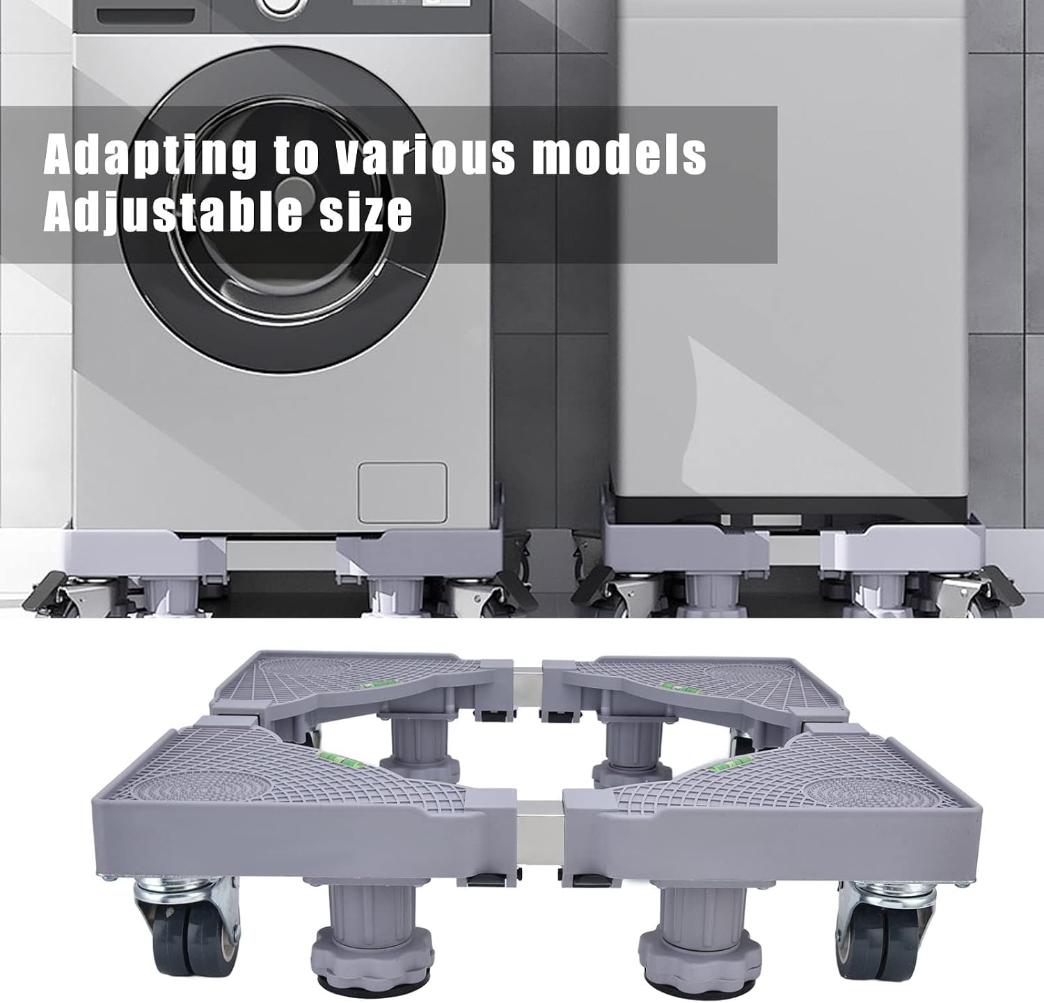 Heavy Duty Fridge Stand Mobile Base, Washing Machine Stand Multifunctional Movable Adjustable Base Mobile Roller with Locking Wheels, CHEOTIMEd3fuhq6k2x