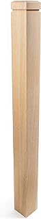 Sleek Modern Solid Red Oak Stair Newel Post with a Single Groove (3 1/2" x 3 1/2" x 48")
