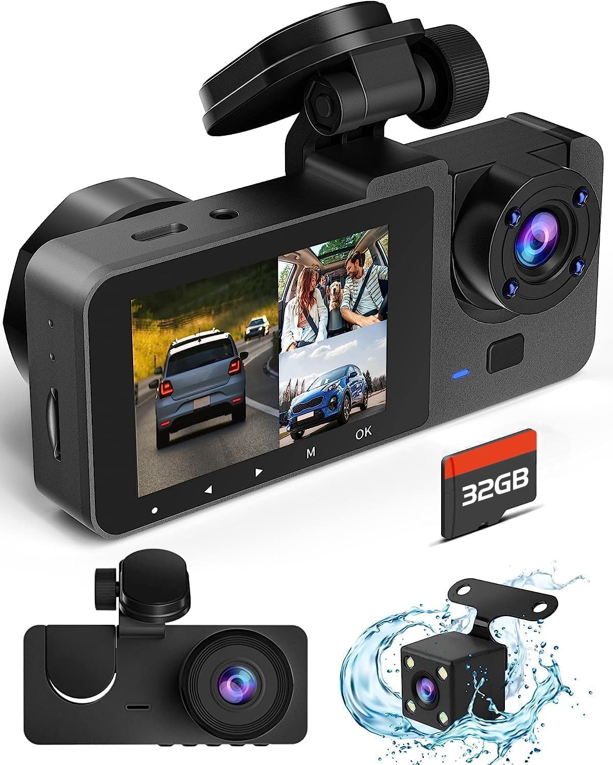 Dash Cam Front and Rear, 4K+1080P...