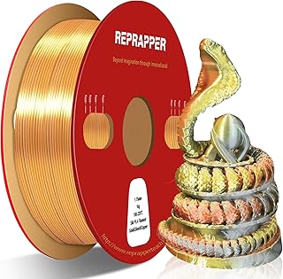 RepRapper Silk Dreifarbiges PLA Filament 1,75 mm für 3D Drucker/3D Stift Coextrusions PLA Filament 1 kg (2,2 lbs) Spule Me...