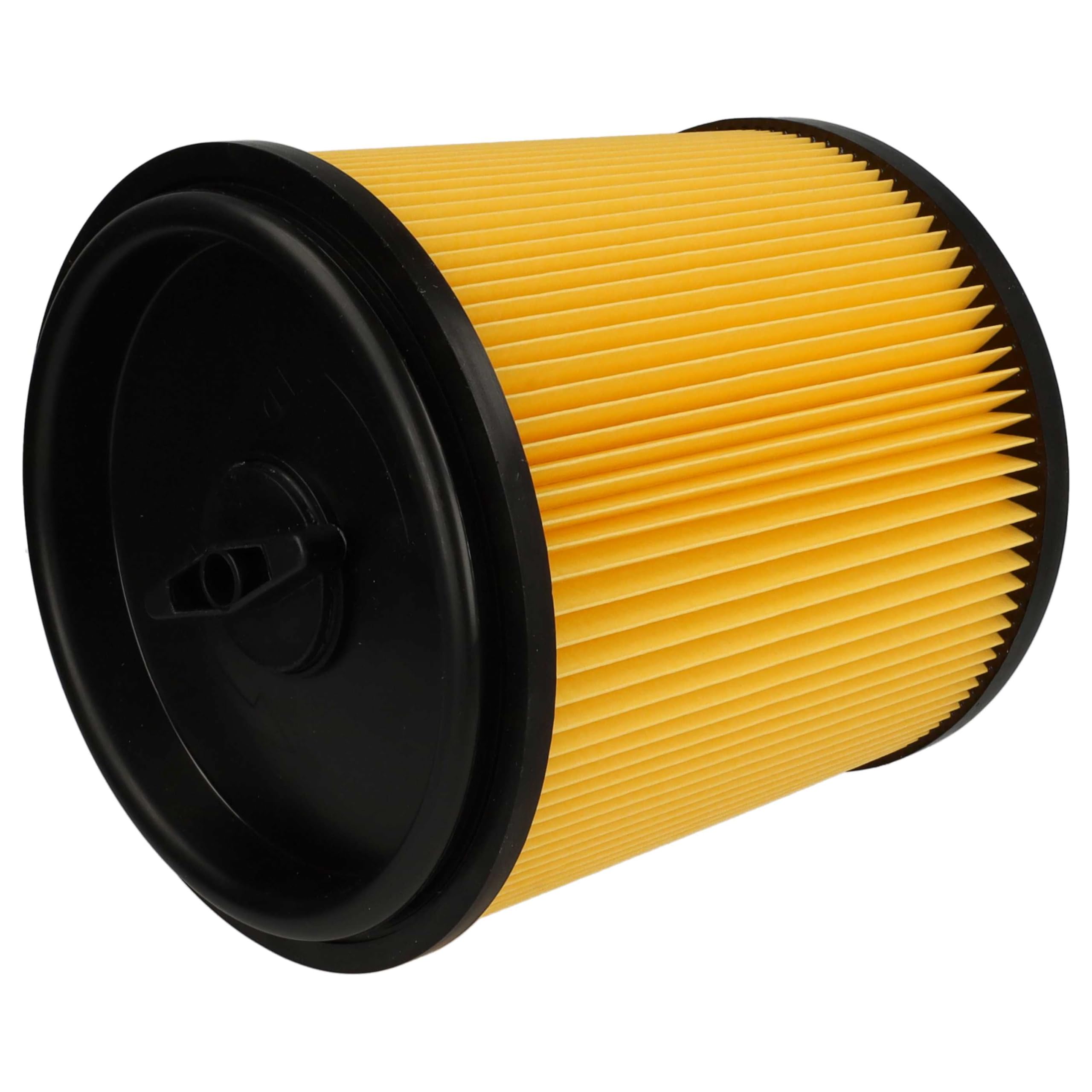 vhbw 8x Faltenfilter kompatibel mit Aqua Vac NTP 30 Jardin Staubsauger | Patronenfilter Gelb Schwarz