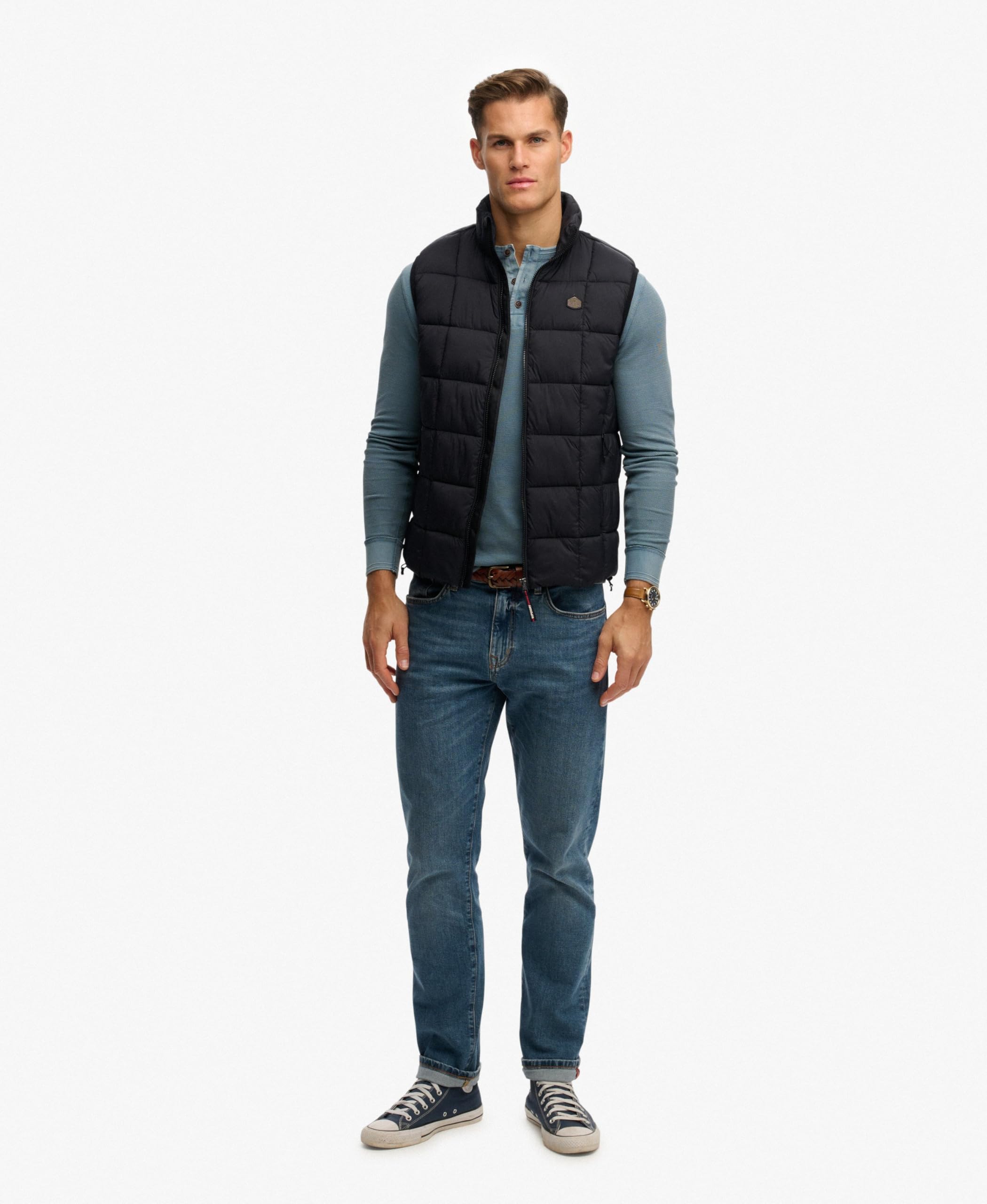 Superdry Unisex Box Quilt Fuji Lite Gilet Offen