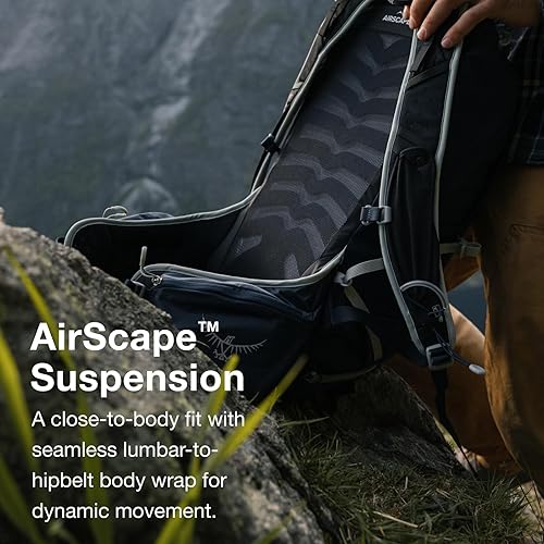 Miniatura 3 de Osprey Talon 36L - Mochila de senderismo para hombre con cinturón para la cadera, cinturón verdenegro, SM