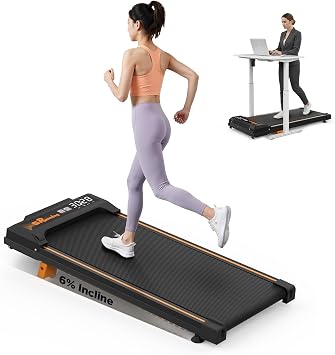 Lastforever Under Desk Walking Pad Treadmill with Incline for Office,Portable Walking Machine for Home with Remote Control, LED Display,300 Lbs Capacity,2.5HP Powerful & Quiet Motor