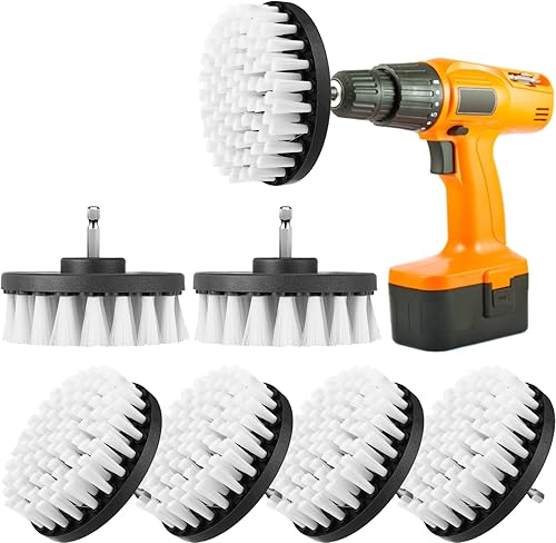 Kit de limpieza de cepillo de taladro, juego de cepillos multiusos para taladro, cepillo de limpieza para taladro, superficies de baño, bañera,