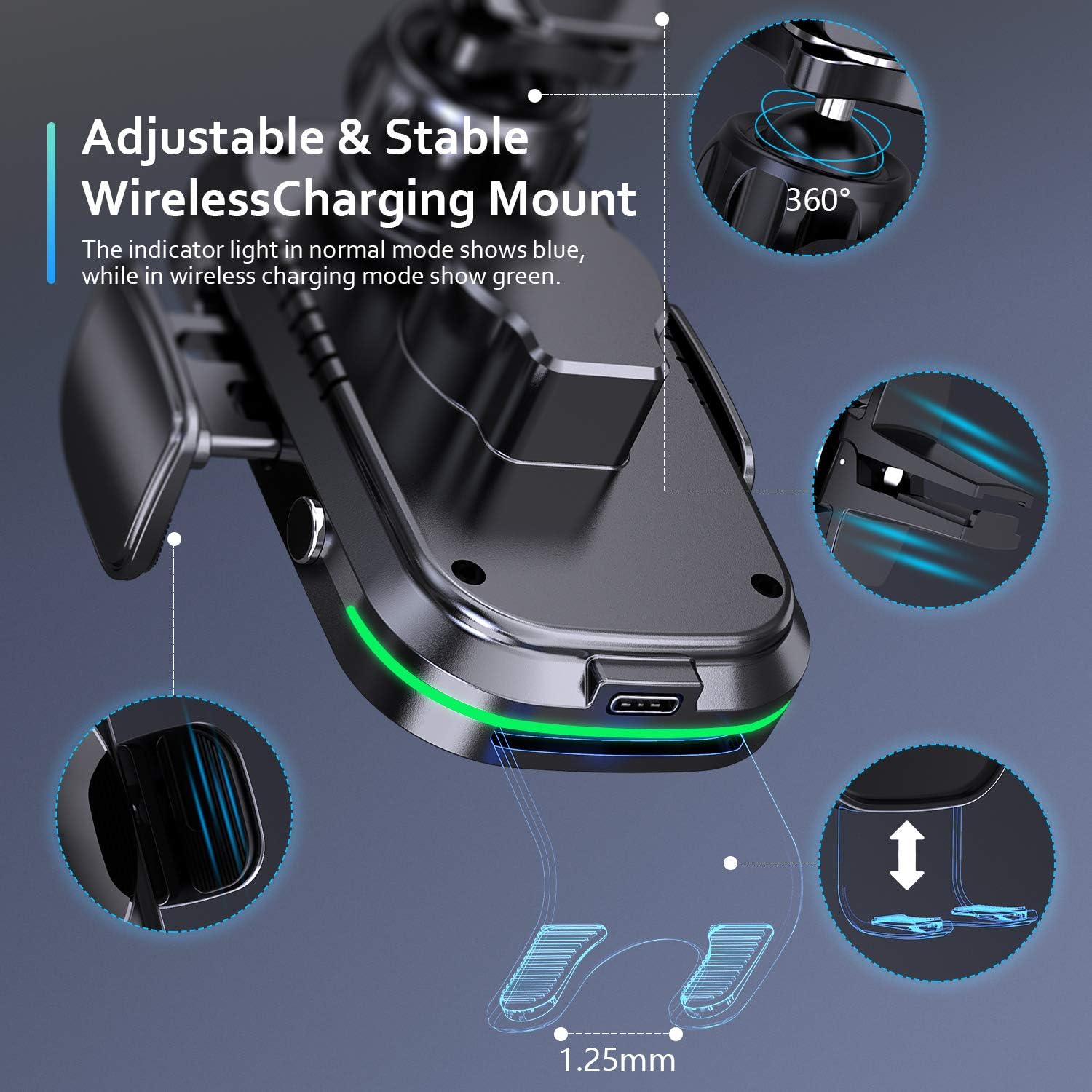 Blасk Frіdау 🔥 [2021 Upgraded] 15W Wireless Car Charger, Automatic Easy One Touch Car Wireless Charger Mount, Qi-Certified, Overvoltage Protection, Auto Clamping, Fast Charging for All Qi Enabled Phone