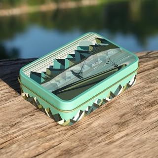 TINIT Fishing Tin Tackle Bait Box Gift Metal Mens Dad Fathers Day Grandad Present Stocking Filler