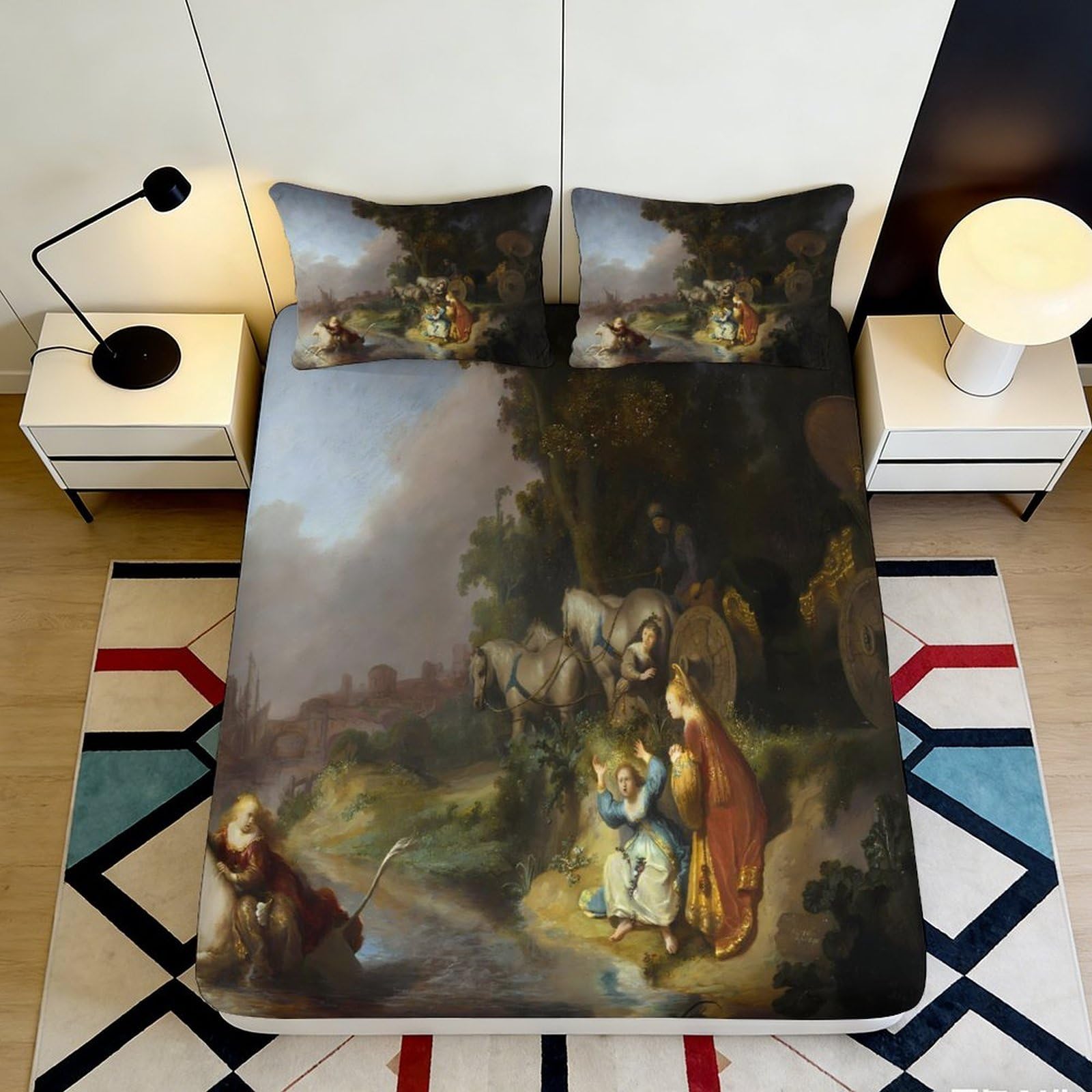 3D Printed Monster Truck Fitted Sheet Microfiber Deep Pocket Monster Truck Mattress Fitted Cover Non-Slip Washable for Bedroom 140x200x25cm