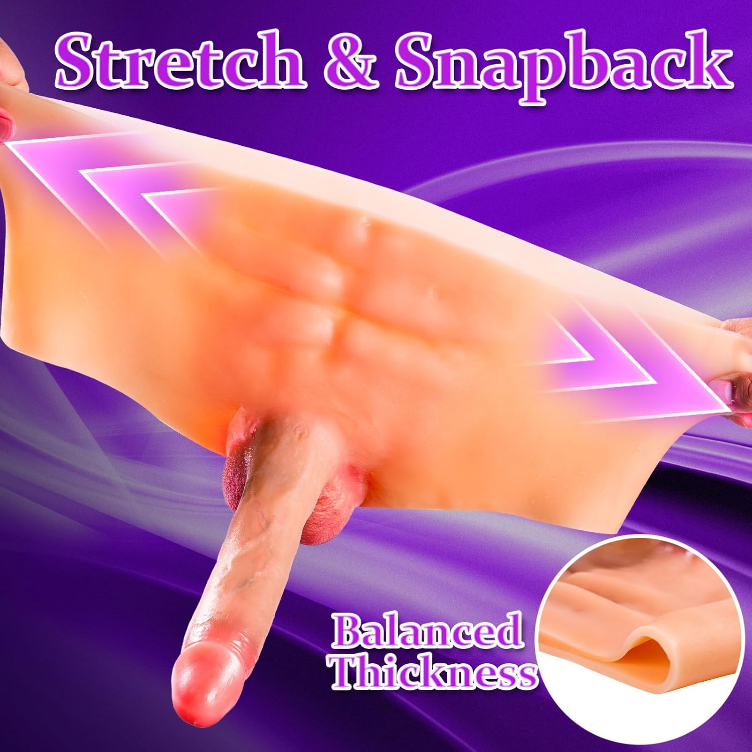 Strap On Dildo Sex Toy for Women with Heating, 3 Thrusting Modes and 6 Vibration Modes, G Spot Vibrator with Remote, Realistic High Elasticity Wearable Dildo Adult Toys for Couples and Lesbians