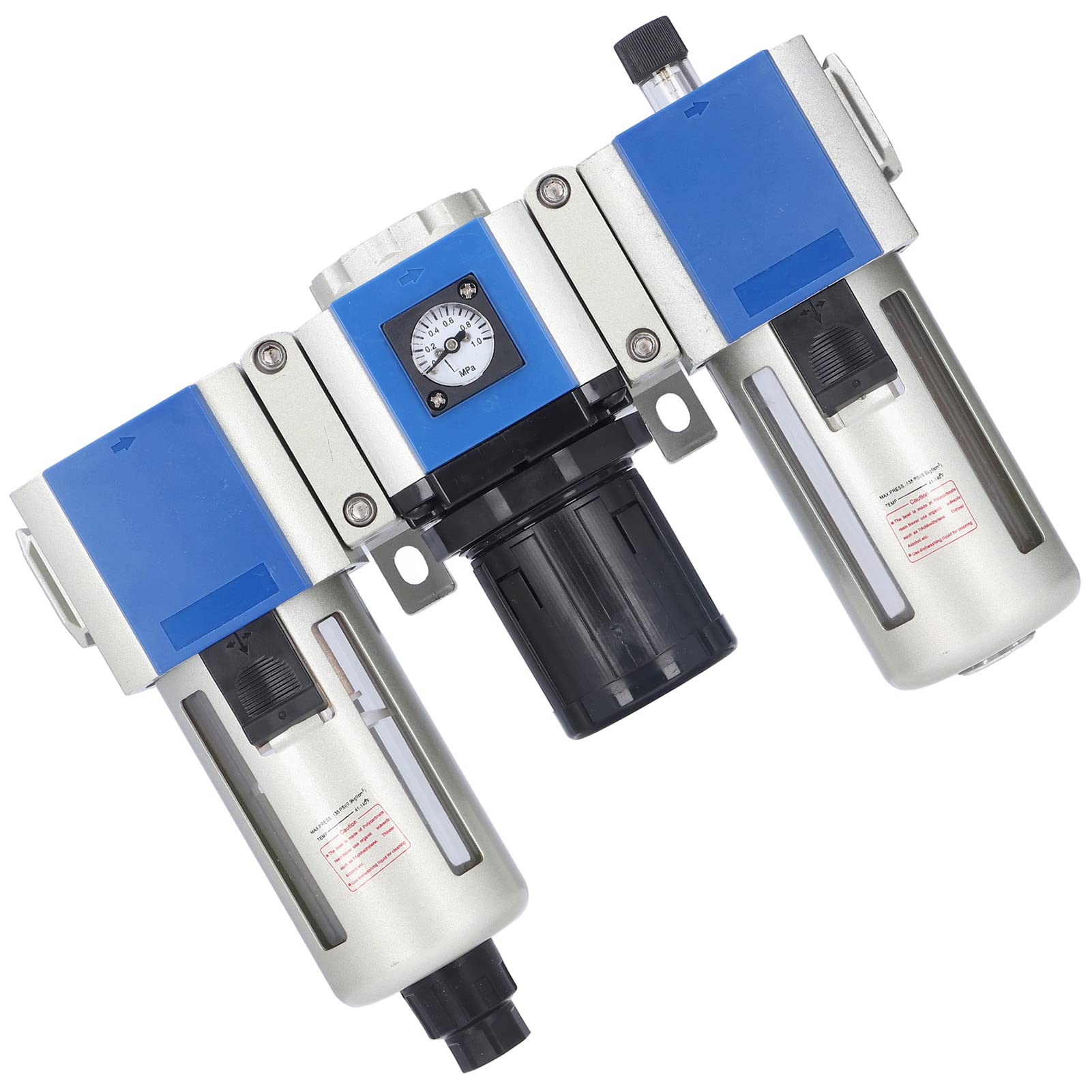 Filtro de Aire de 3 Etapas, Filtro de Aire de Aleación de Aluminio Lubricador Regulador de Presión Combo GC400 15 con Copa de Aceite de 160 CC 40 μm o 5 μm para Sistemas Neumáticos de
