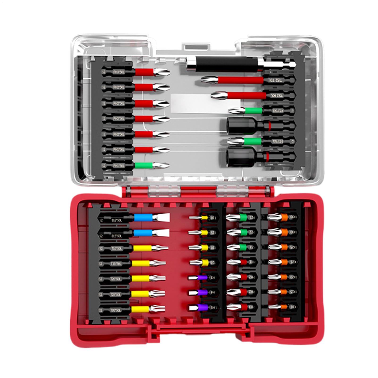Set Di Bit Per Avvitatore Bussole Magnetiche Precisione con Guaine