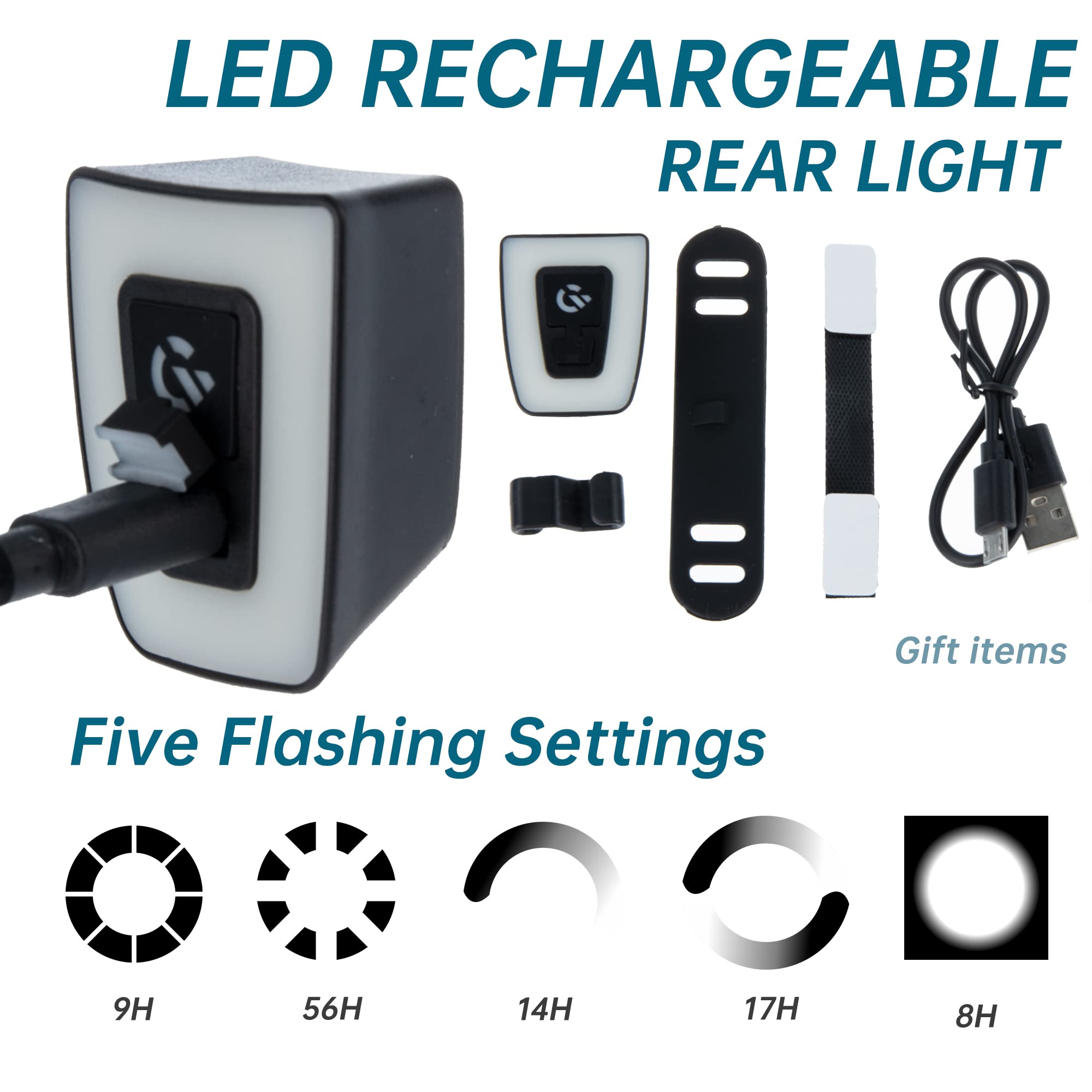 Casco de luz trasera LED enchufable