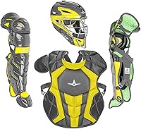 Vista 20 de All-Star Eje S7 de 9 a 16 años – Kit de equipo de captura de béisbol (incluye casco, protector de pecho, protectores de piernas), cumple con NOCSAE
