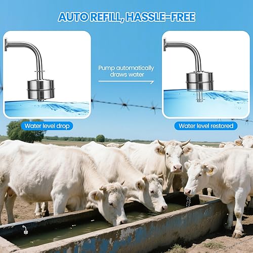 Miniatura 3 de Kit de bomba de pozo solar con sensor de nivel de agua para recarga automática, bomba sumergible+cuatro paneles solares con soporte fijo+caja