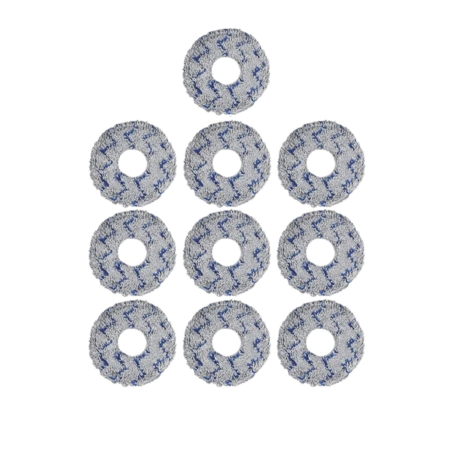 VIXWDRUTY Mop Cloth，Compatible For Deebot，T30 Pro，Compatible For Omni，T10 T20/T30s Combo X1 X2 /Robot Vacuum Cleaner Mop Pads Accessories Parts(10pcs)